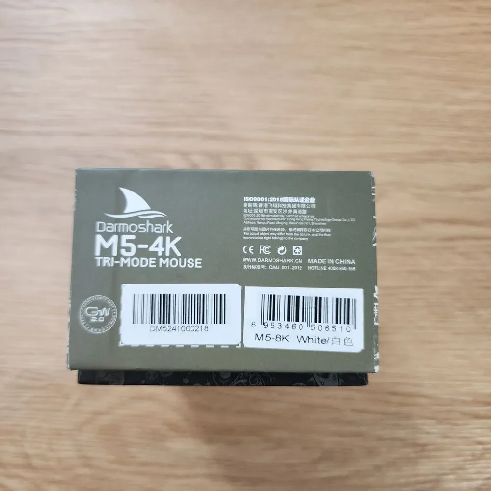 Darmoshark M5 Wireless Gaming Mouse Tri Mode 8K, USB-C Bluetooth Lightweight NEW